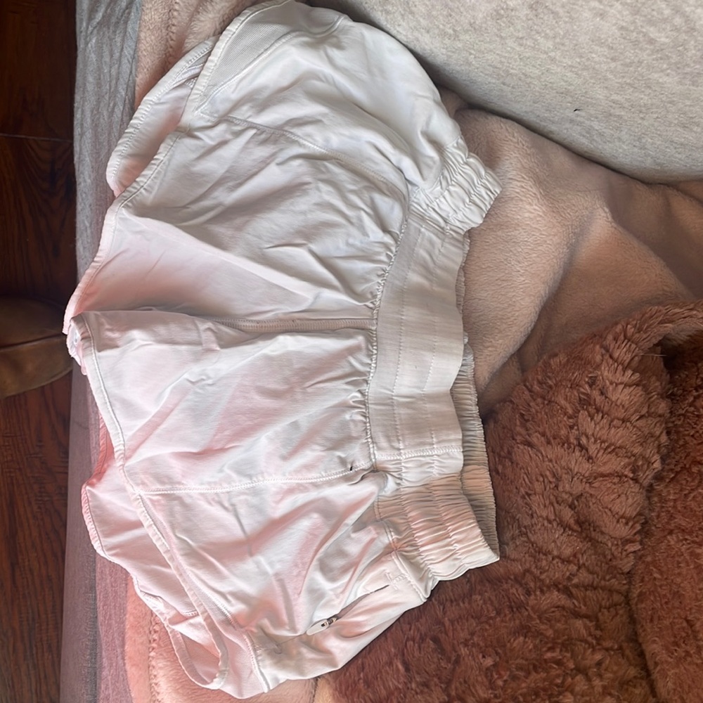 White low rise hottie hot shorts from Lululemon size 2
